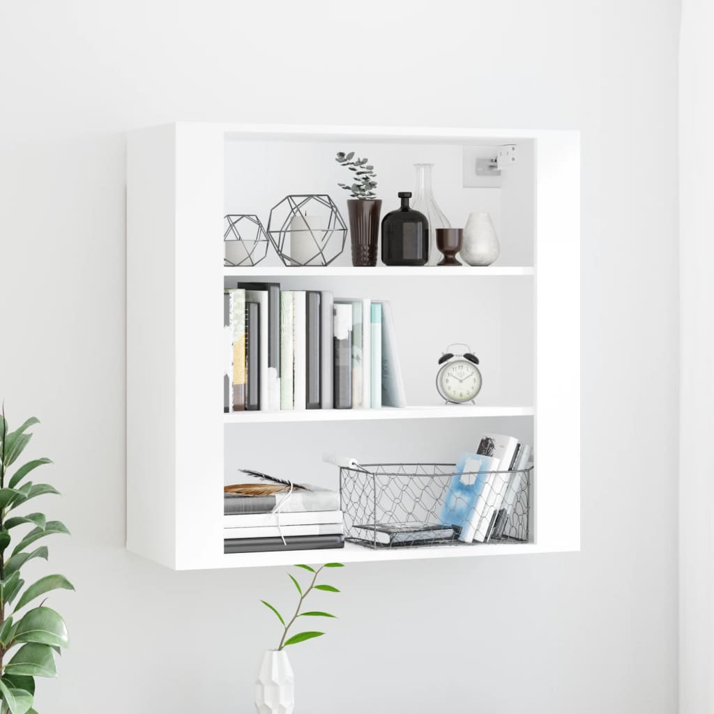 vidaXL Wall Cabinet White 80x33x80 cm Engineered Wood