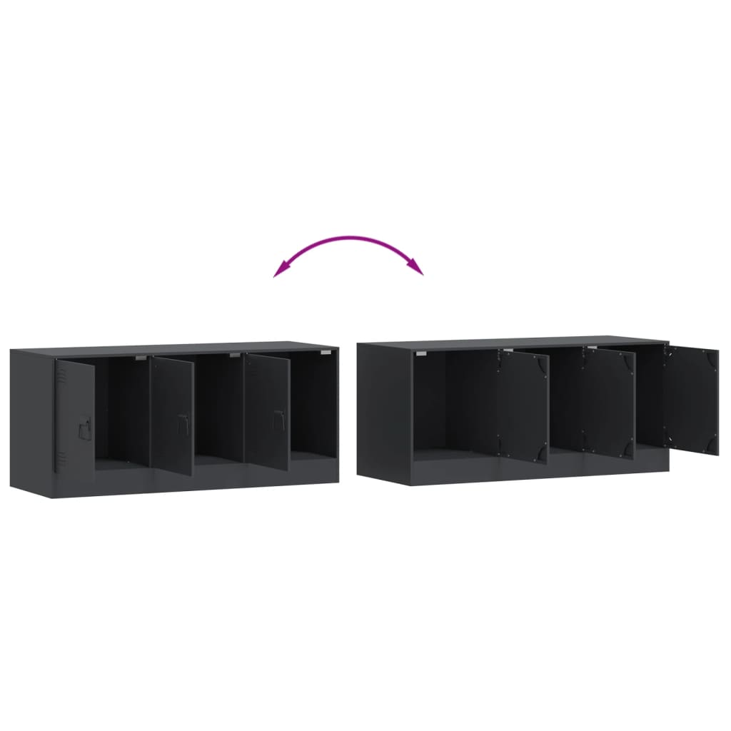 vidaXL TV Cabinet Anthracite 99x39x44 cm Steel