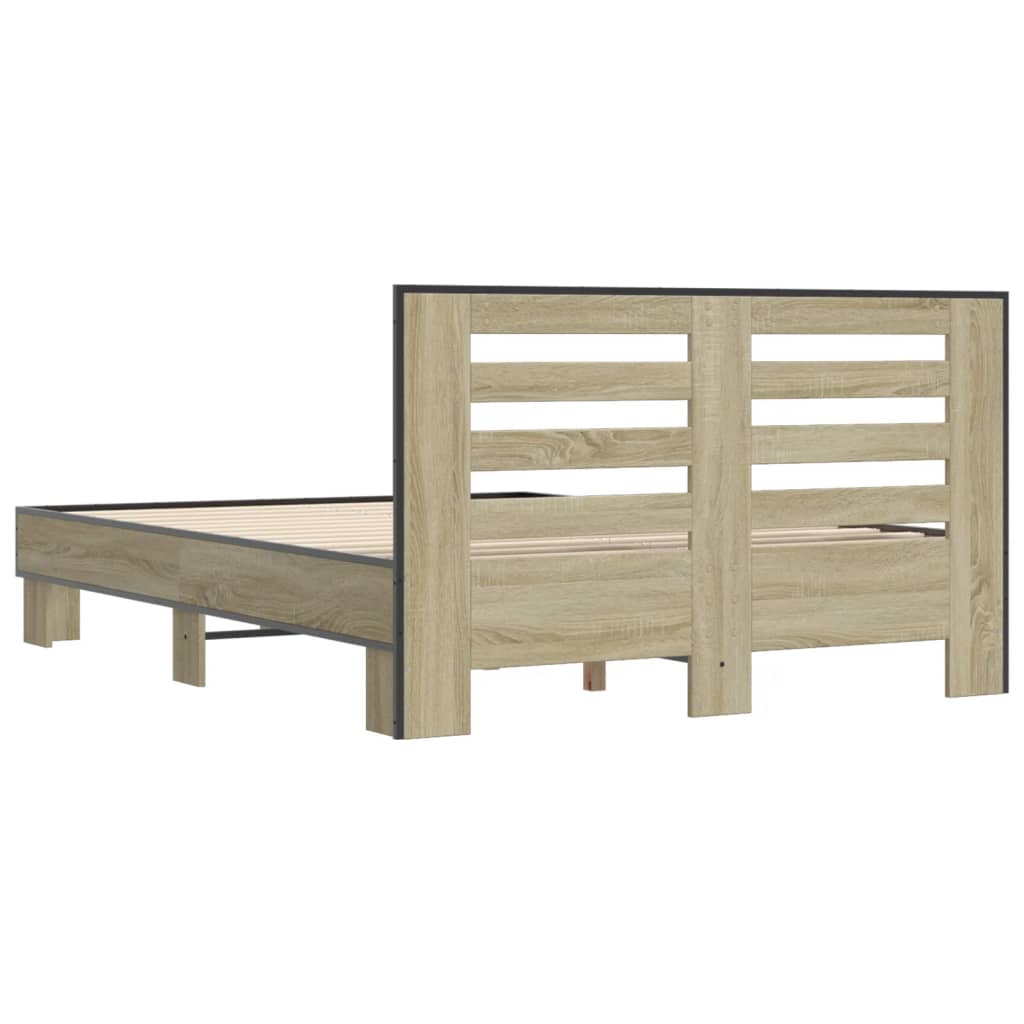 vidaXL Bed Frame without Mattress Sonoma Oak 140x200 cm