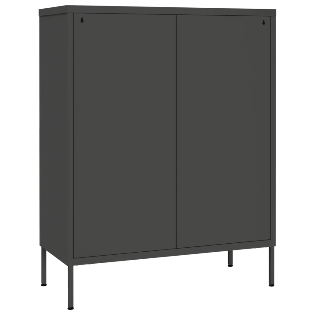 vidaXL Drawer Cabinet Anthracite 80x35x101.5 cm Steel