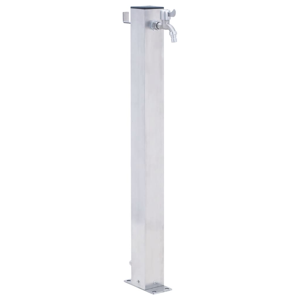 vidaXL Garden Water Column 100 cm Stainless Steel Square