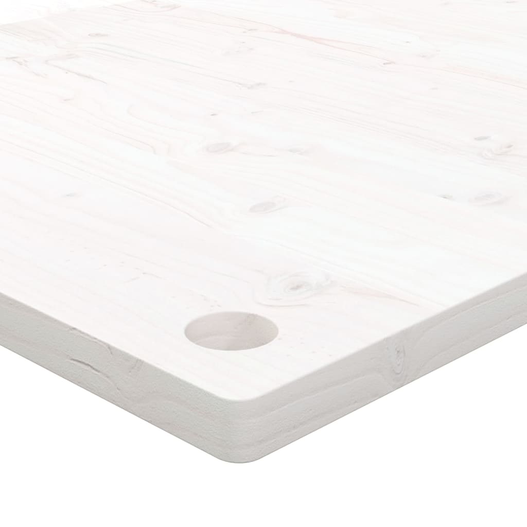vidaXL Desk Top White 100x60x2.5 cm Solid Wood Pine