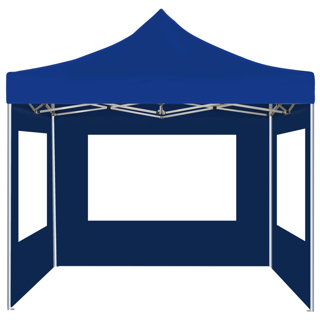 vidaXL Professional Folding Party Tent with Walls Aluminium 3x3 m Blue