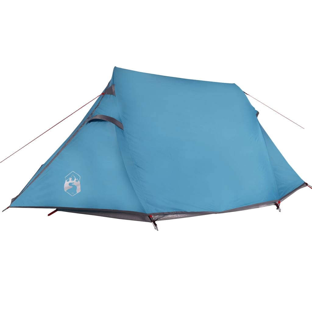 vidaXL Camping Tent Tunnel 2-Person Blue Waterproof