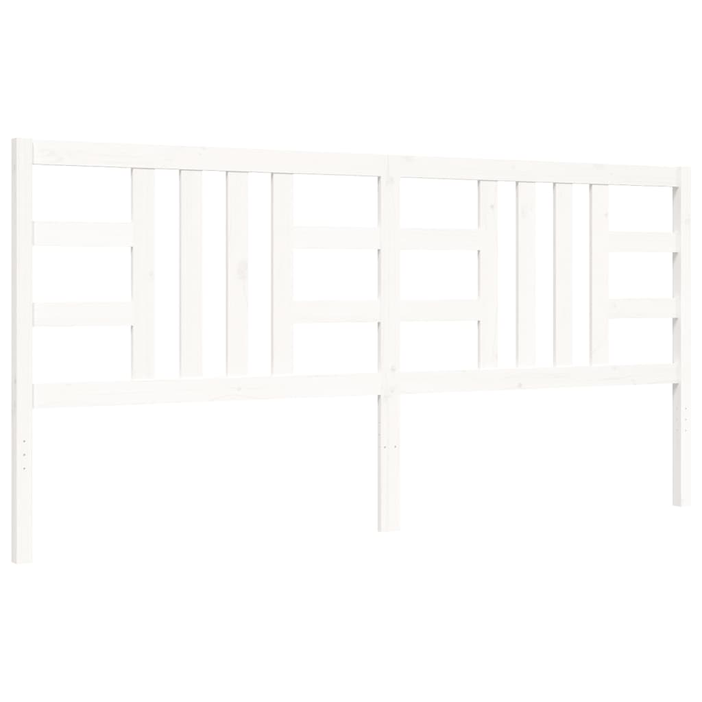 vidaXL Bed Frame without Mattress White 200x200 cm Solid Wood Pine