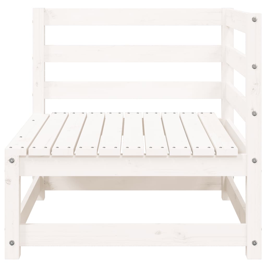 vidaXL Garden Sofa 3-Seater White Solid Wood Pine