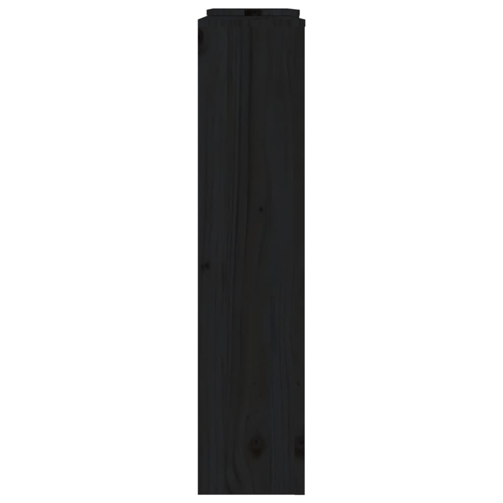 vidaXL Radiator Cover Black 210x21x85 cm Solid Wood Pine