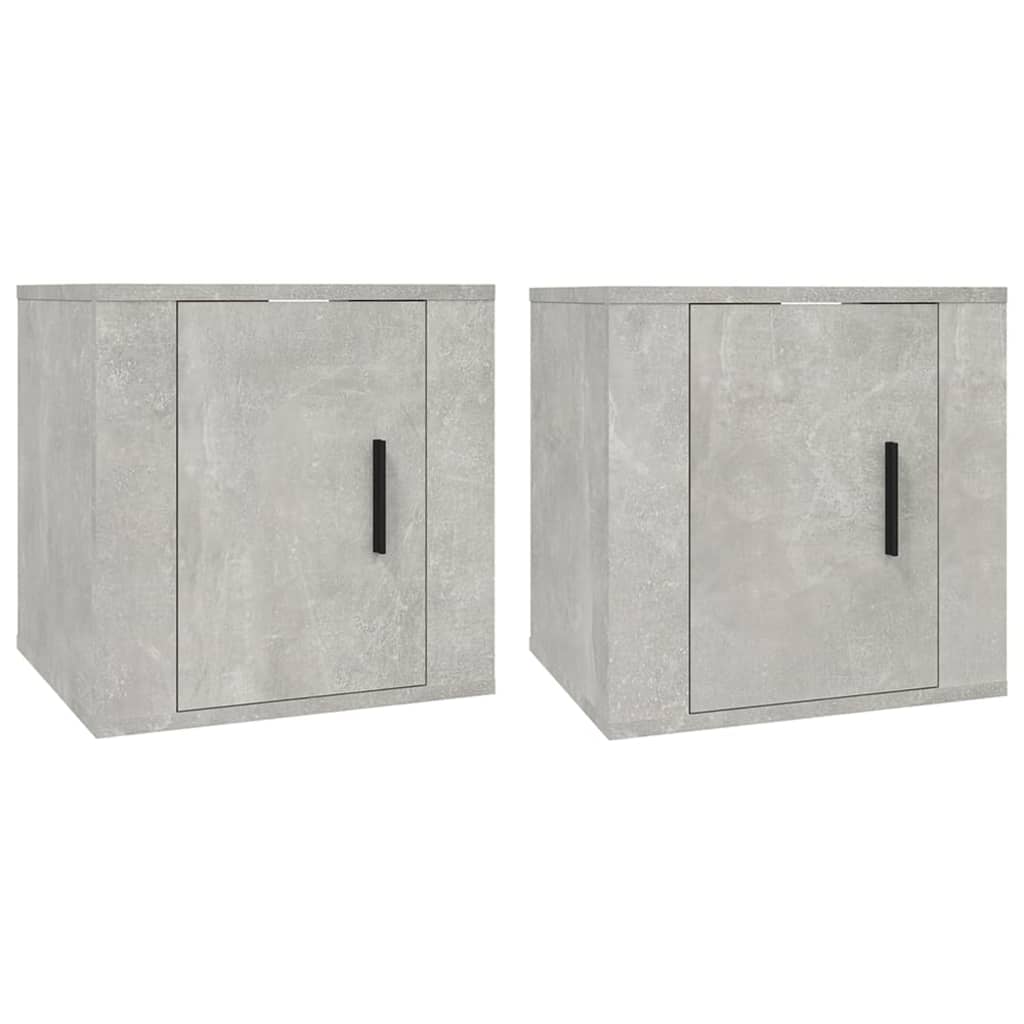 vidaXL Wall Mounted TV Cabinets 2 pcs Concrete Grey 40x34.5x40 cm