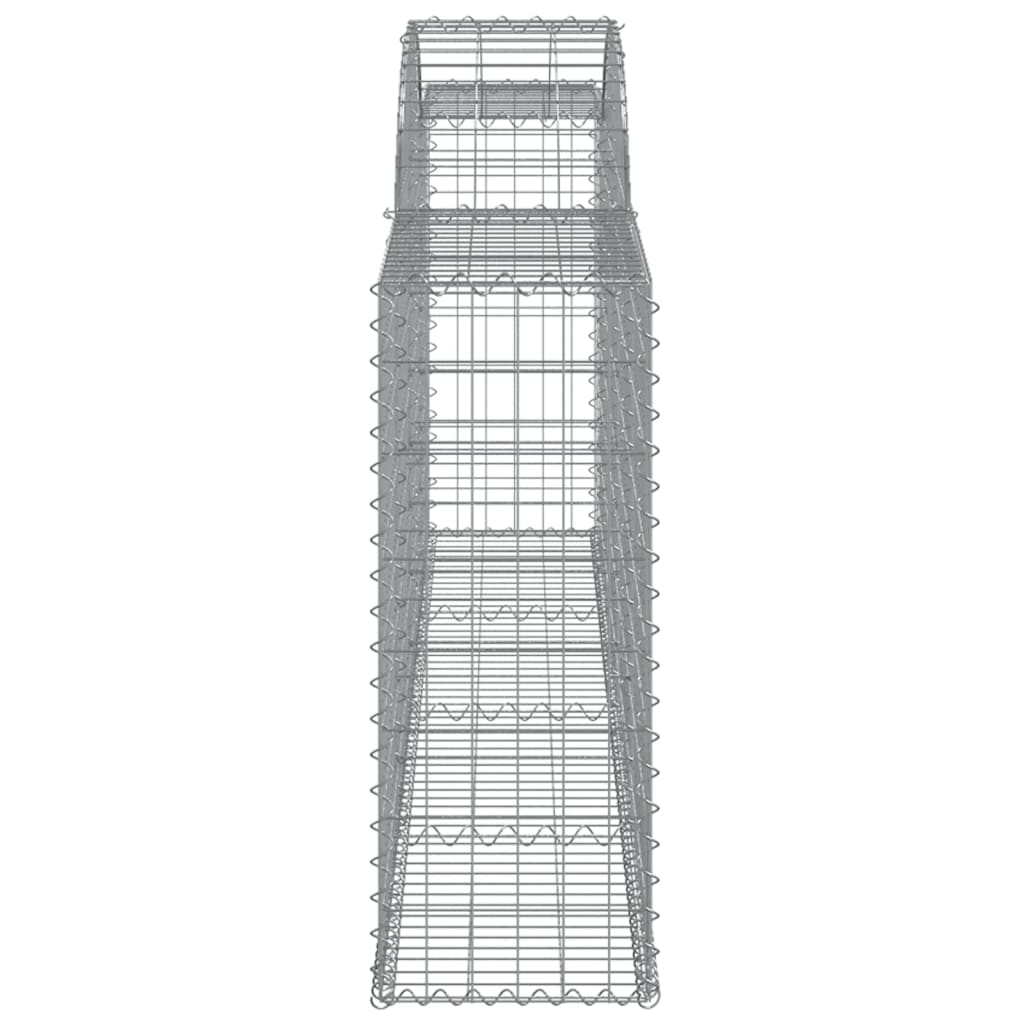 vidaXL Arched Gabion Baskets 9 pcs 300x30x80/100 cm Galvanised Iron