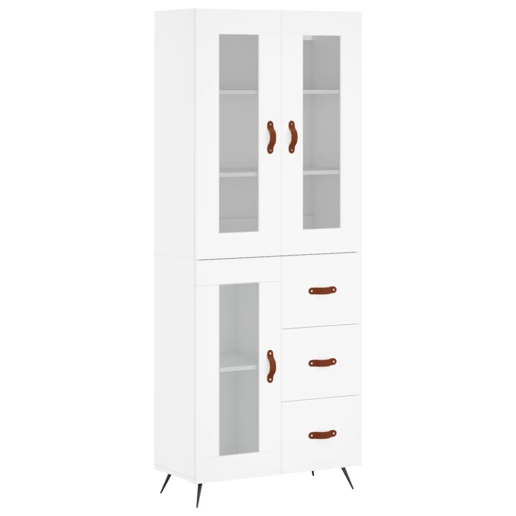 vidaXL Highboard White 69.5x34x180 cm Engineered Wood