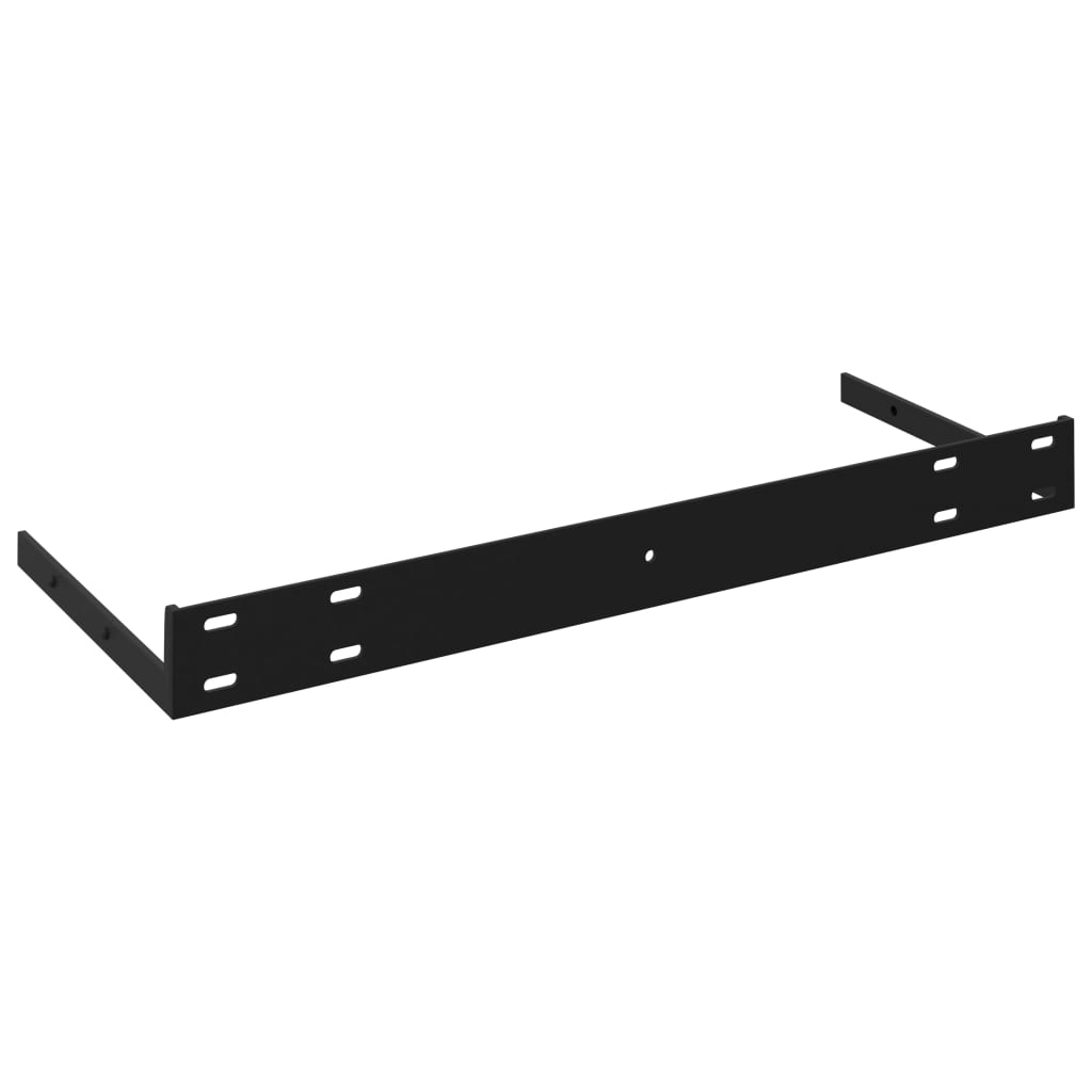 vidaXL Floating Wall Shelves 2 pcs High Gloss Black 90x23.5x3.8 cm MDF