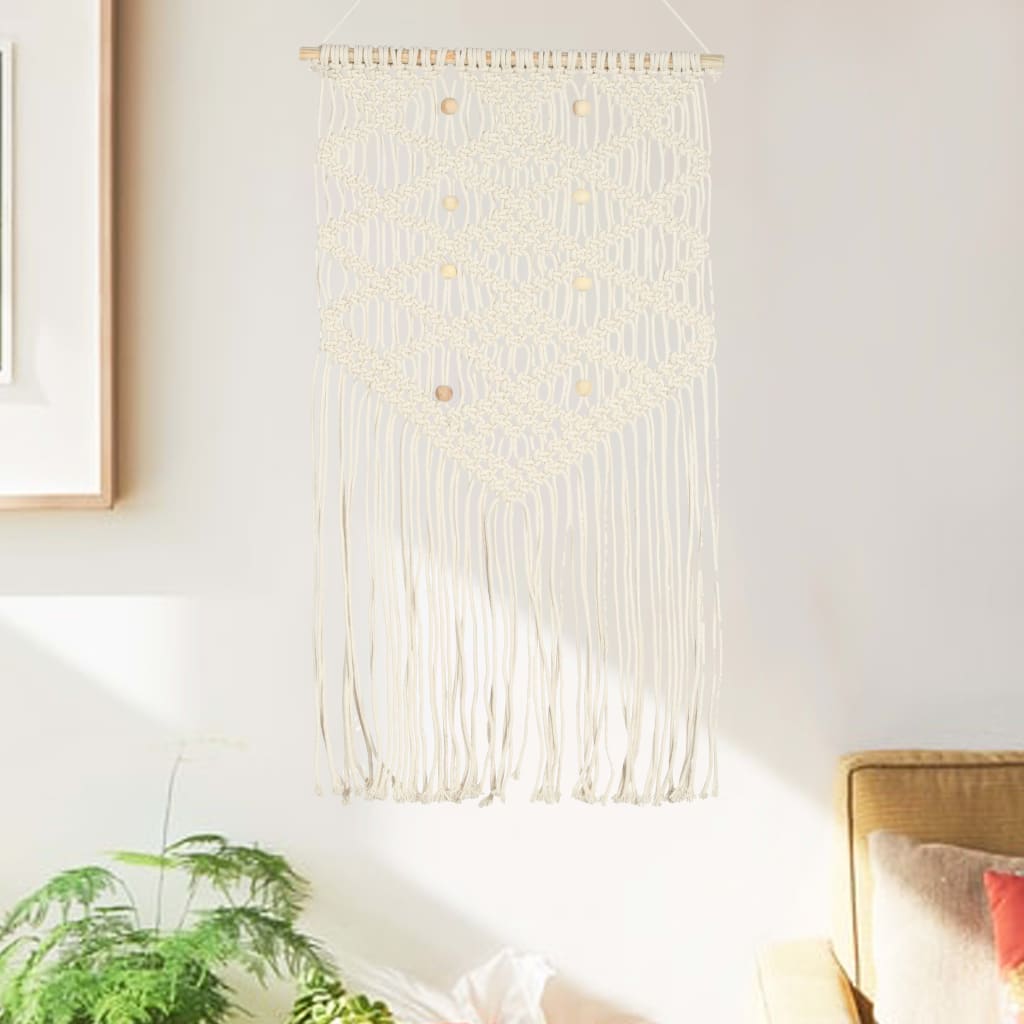 vidaXL Macrame Wall Hanger 40x80 cm Cotton