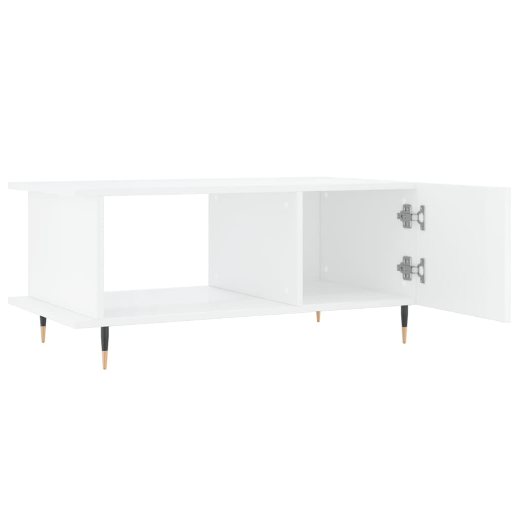 vidaXL Coffee Table High Gloss White 90x50x40 cm Engineered Wood