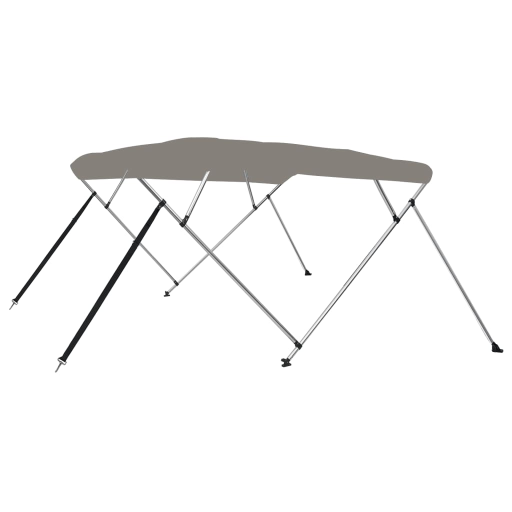 vidaXL 4-bow Bimini Top Grey 243x244x137 cm