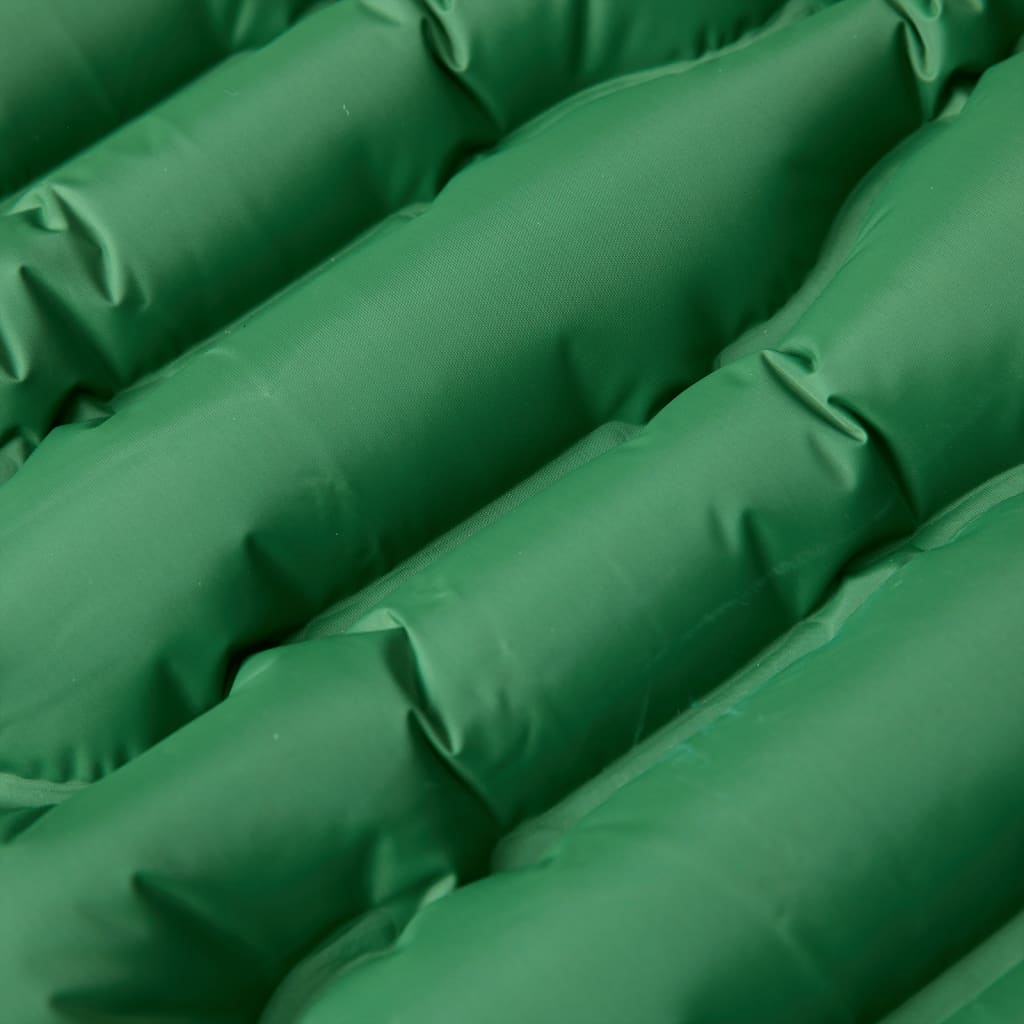 vidaXL Self Inflating Camping Mattress with Pillow 1-Person Green