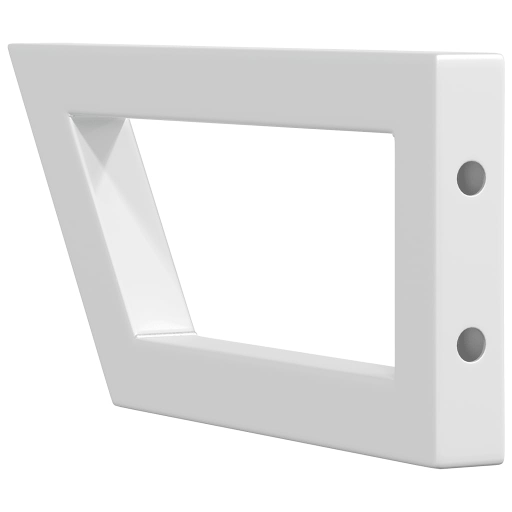 vidaXL Shelf Brackets for Washbasin 2 pcs White Trapezium Steel