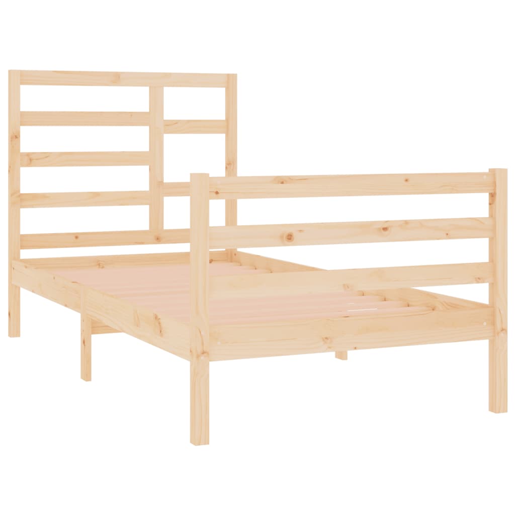 vidaXL Bed Frame Solid Wood 90X190 cm Single