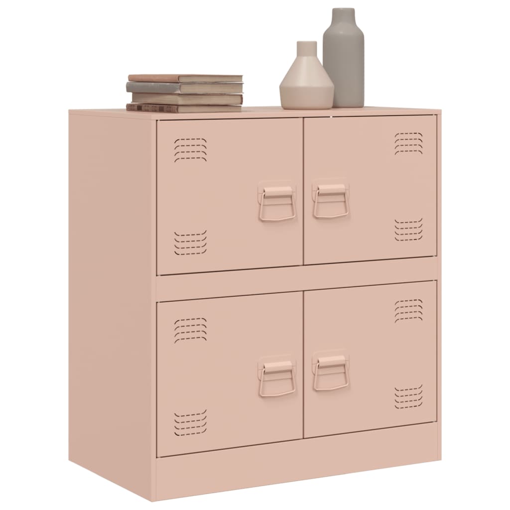 vidaXL Sideboard Pink 67x39x73 cm Steel