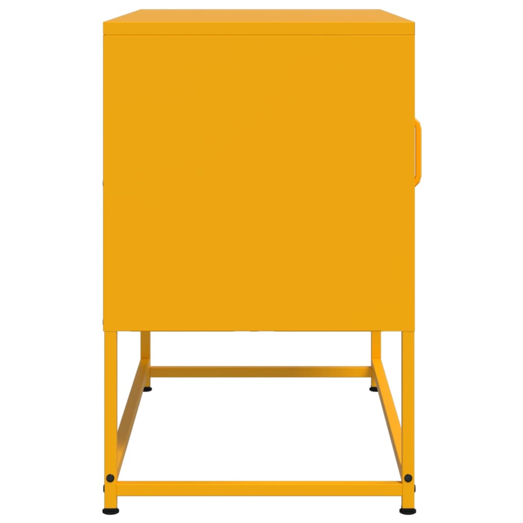 vidaXL TV Cabinet Mustard Yellow 68x39x60.5 cm Steel