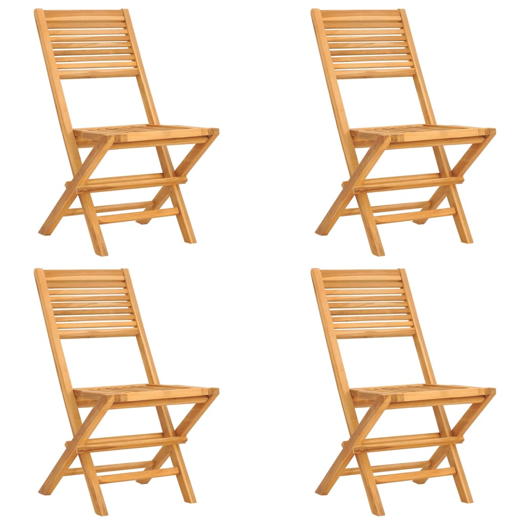 vidaXL Folding Garden Chairs 4 pcs 47x62x90 cm Solid Wood Teak