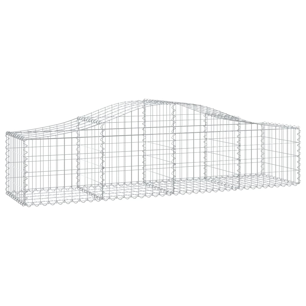 vidaXL Arched Gabion Baskets 30 pcs 200x50x40/60 cm Galvanised Iron