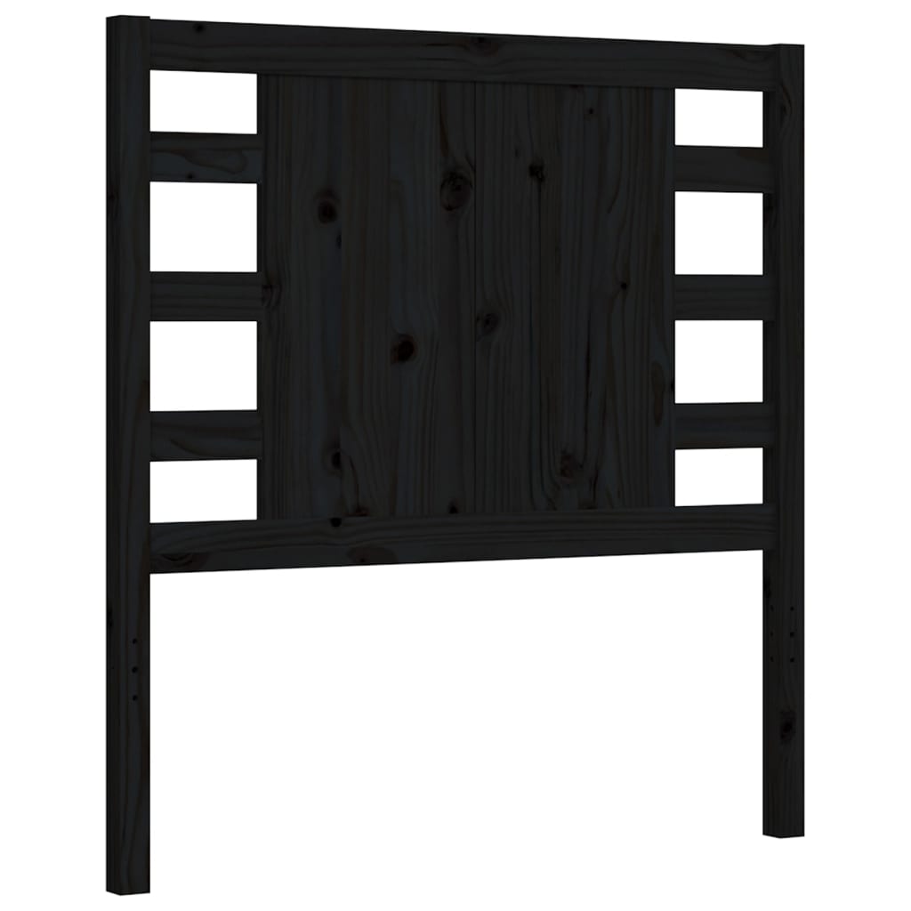 vidaXL Bed Frame without Mattress Black Small Single Solid Wood Pine