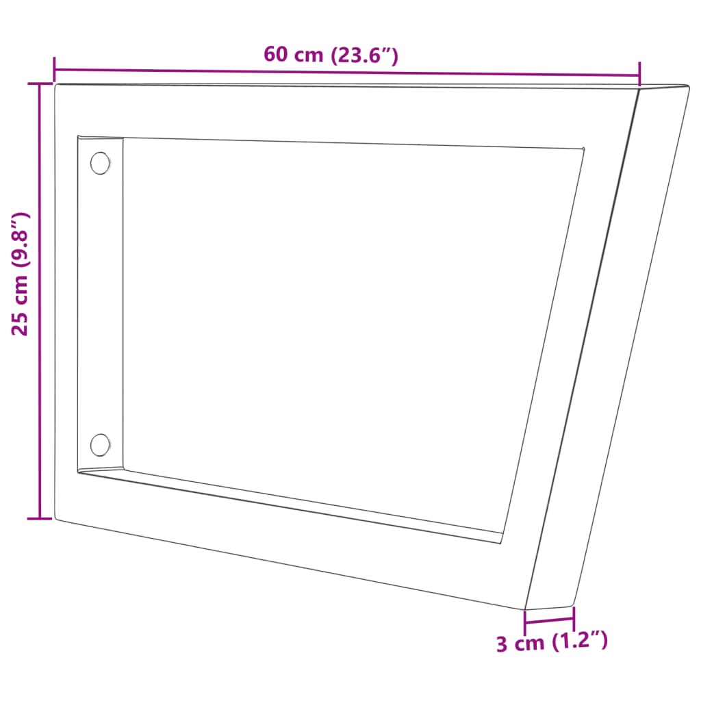 vidaXL Shelf Brackets for Washbasin 2 pcs White Trapezium Steel