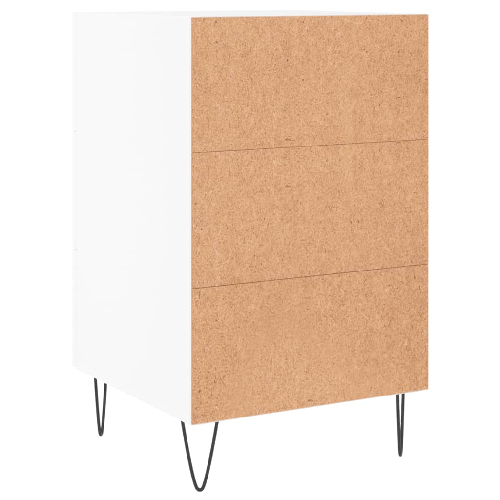 vidaXL Bedside Cabinet White 40x40x66 cm Engineered Wood