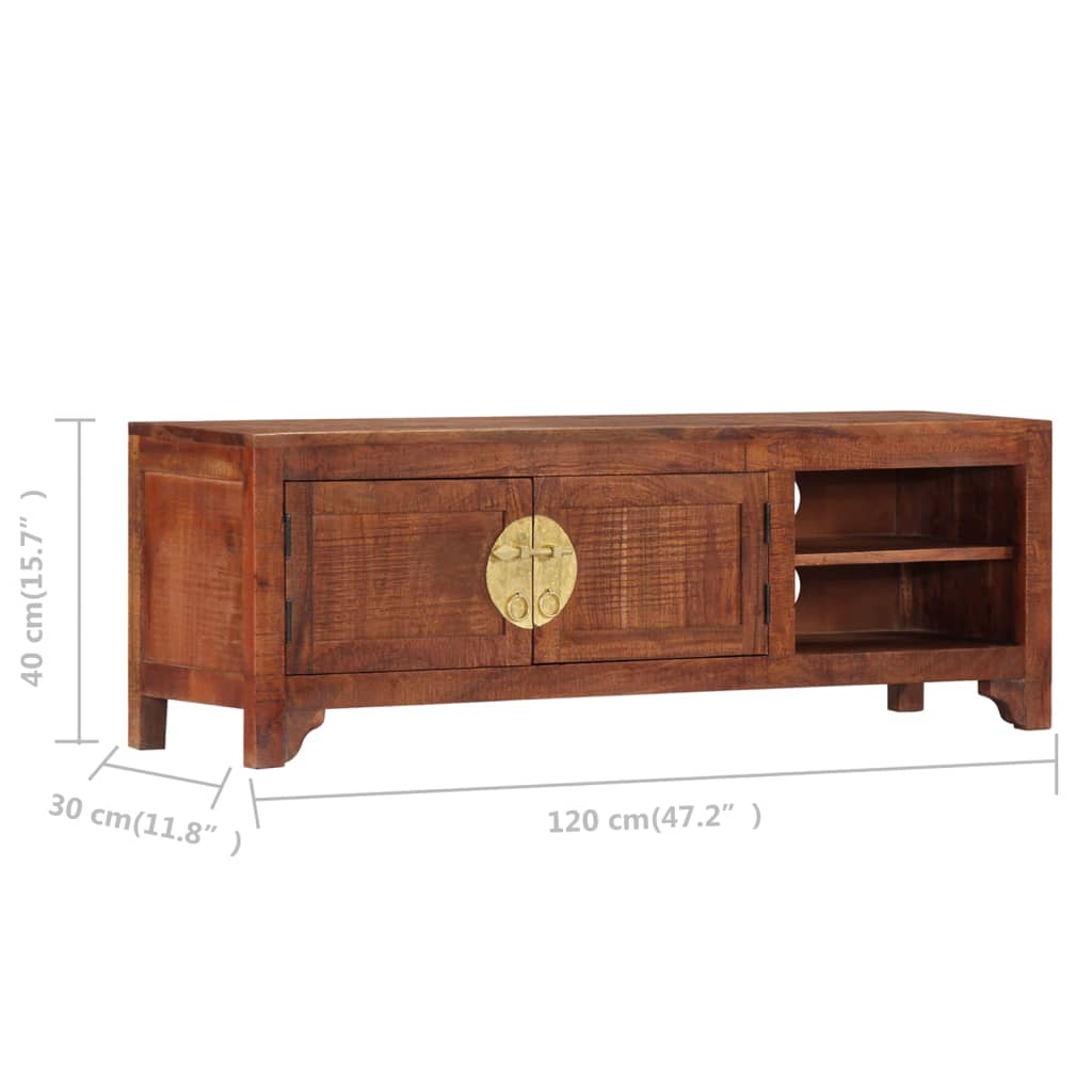 vidaXL TV Cabinet 120x30x40 cm Solid Acacia Wood