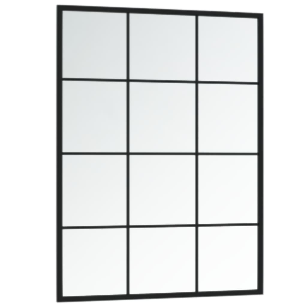 vidaXL Wall Mirrors 3 pcs Black 80x60 cm Metal