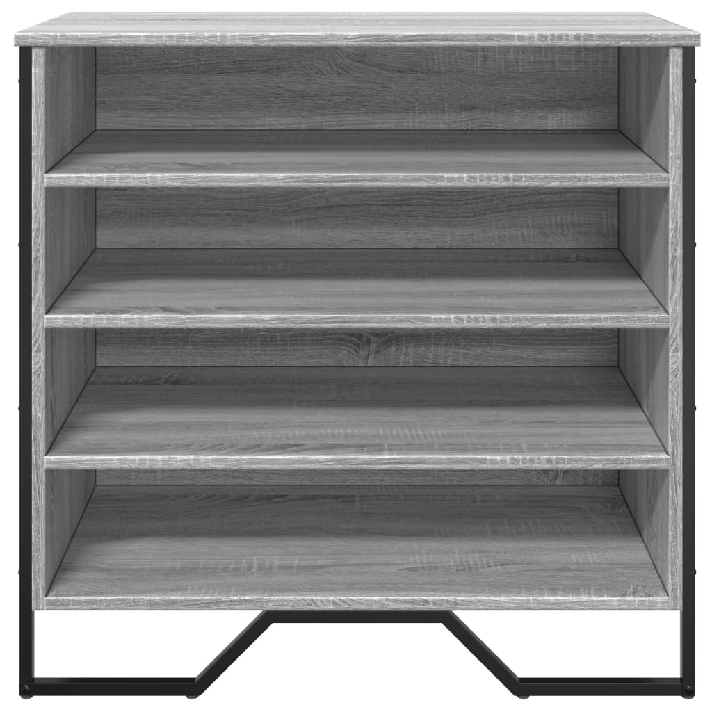 vidaXL Shoe Cabinet Grey Sonoma 80x38x78 cm Engineered Wood