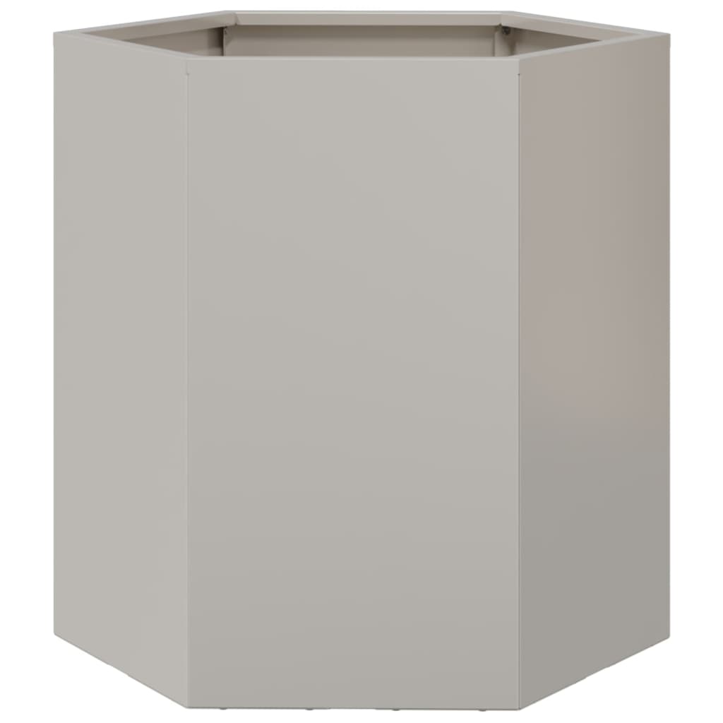 vidaXL Garden Planter Hexagon 46x40x45 cm Stainless Steel