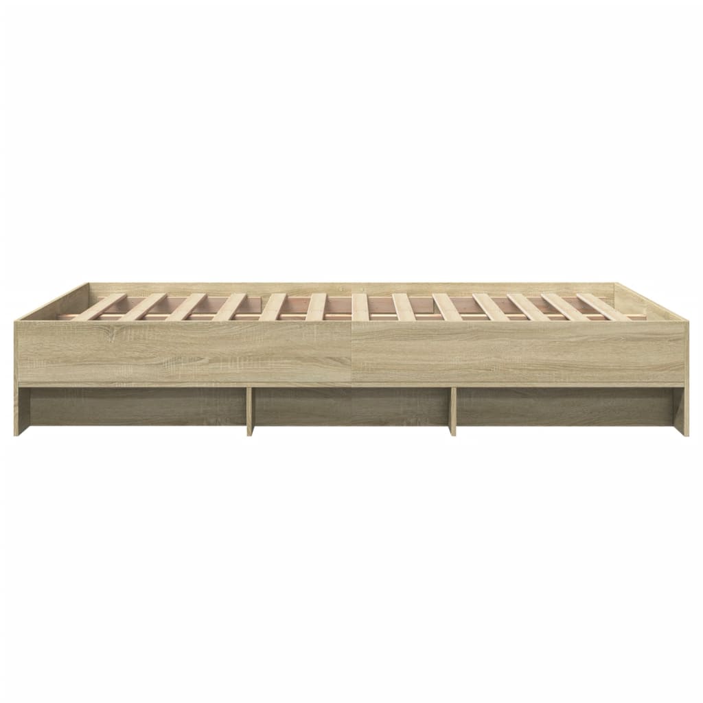 vidaXL Bed Frame without Mattress Sonoma Oak 140x200 cm Engineered Wood