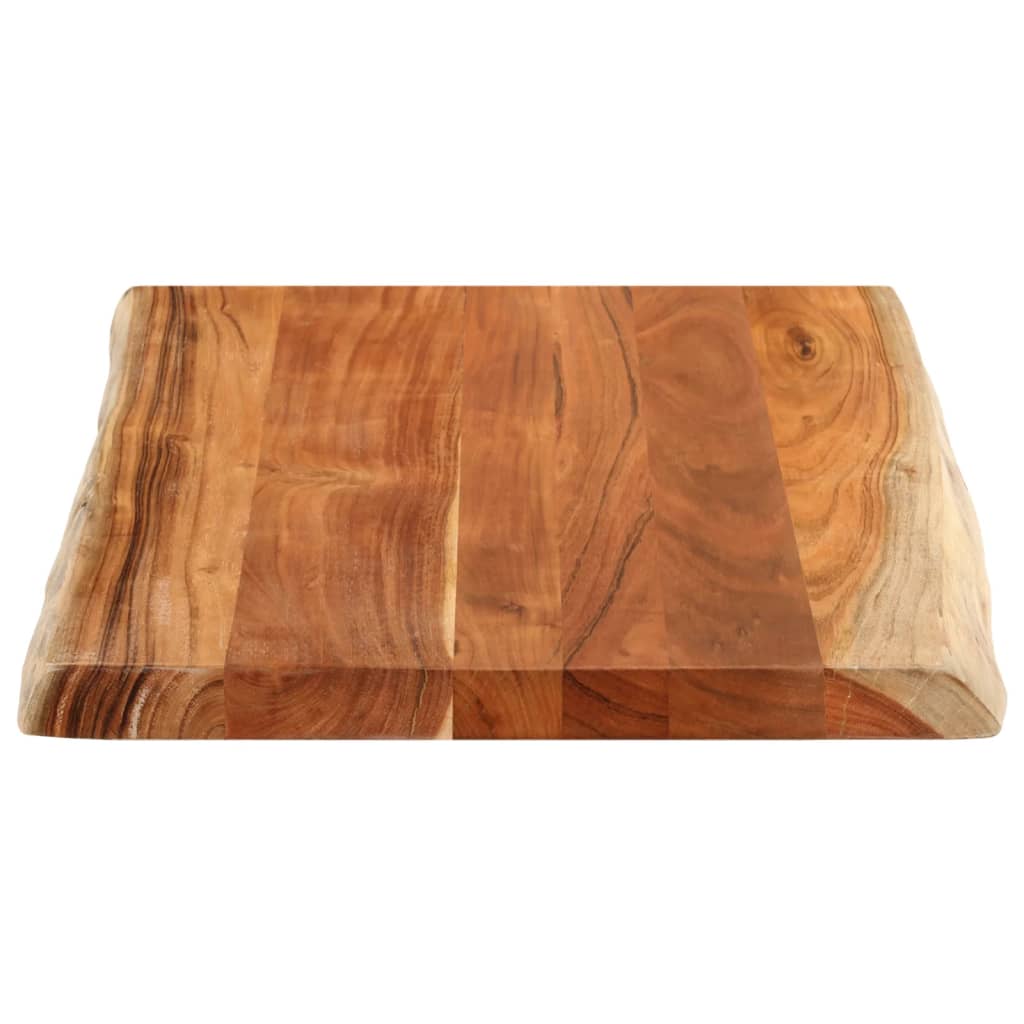 vidaXL Table Top 80x60x3.8 cm Rectangular Solid Wood Acacia Live Edge