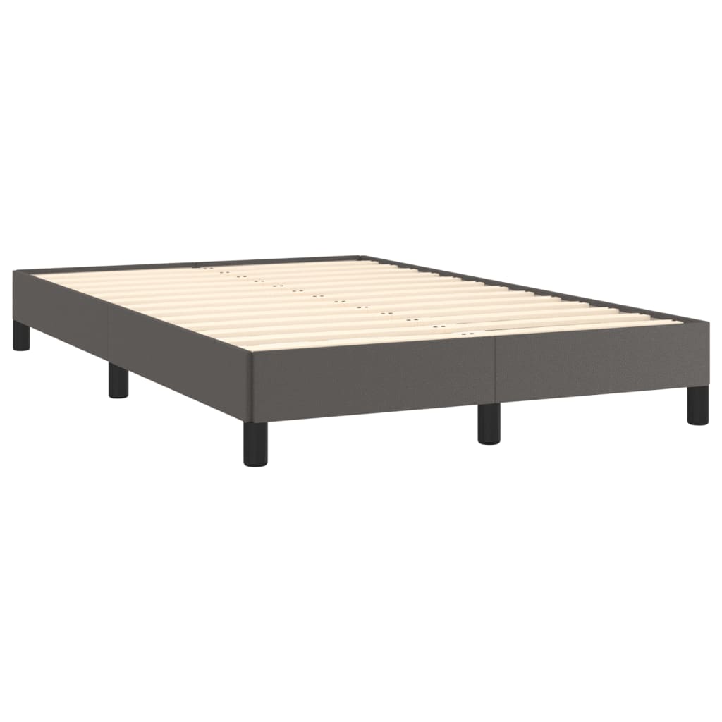 vidaXL Bed Frame without Mattress Grey 120x190 cm Small Double Faux Leather