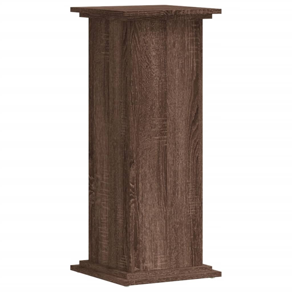 vidaXL Plant Stand Brown Oak 33x33x80 cm Engineered Wood