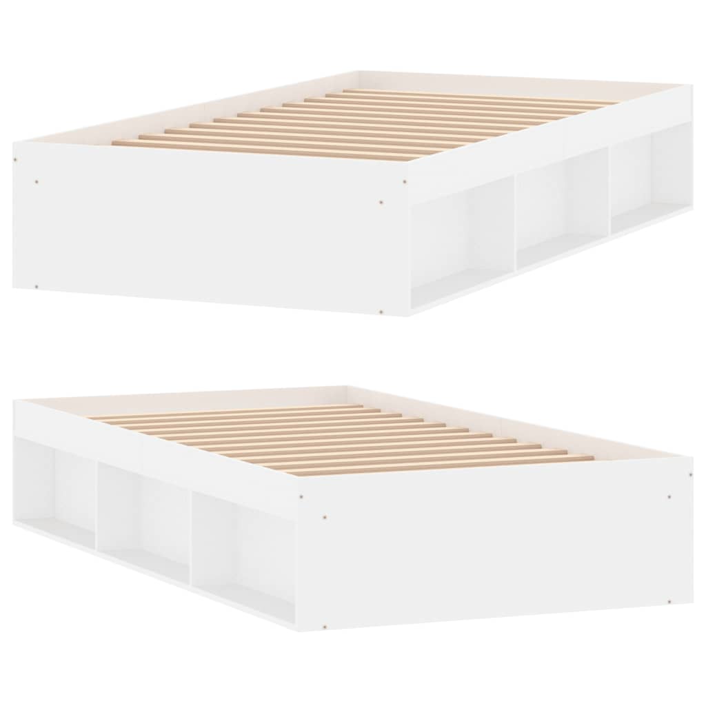 vidaXL Bed Frame without Mattress White 100x200 cm