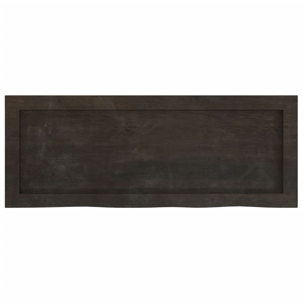 vidaXL Wall Shelf Dark Brown 80x30x(2-4) cm Treated Solid Wood Oak