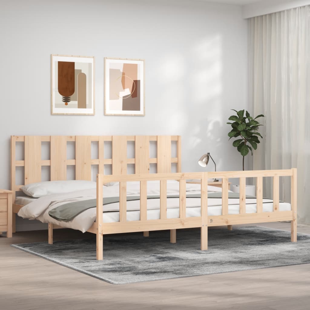 vidaXL Bed Frame without Mattress Solid Wood Pine