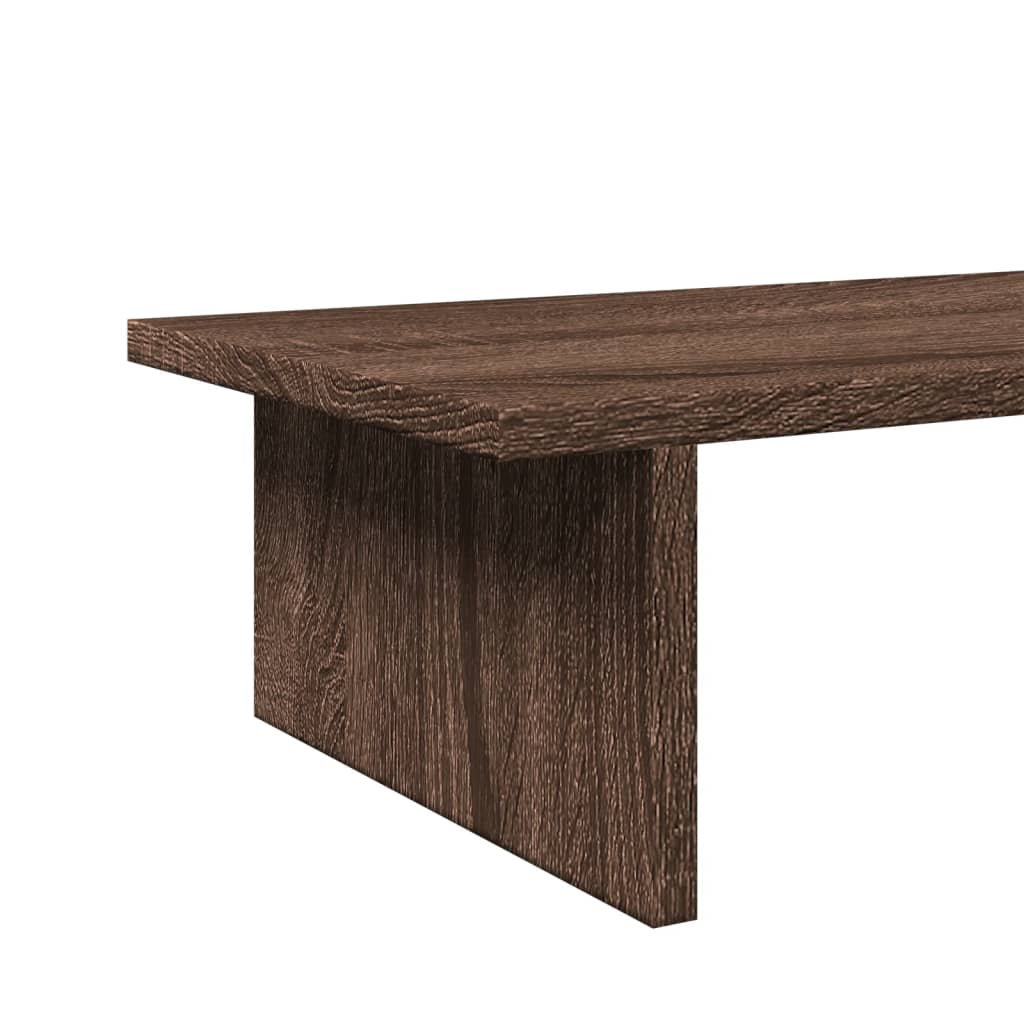 vidaXL Monitor Stand Brown Oak 100x27x15 cm Engineered Wood