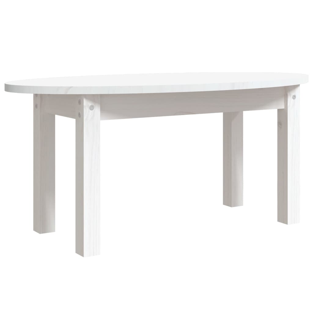 vidaXL Coffee Table White 80x40x35 cm Solid Wood Pine