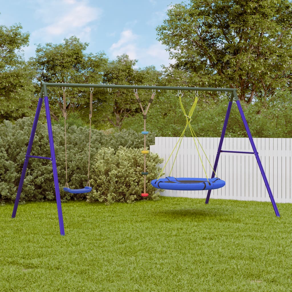 vidaXL Outdoor Swing Set with Swing, Disc Swing, Saucer Swing