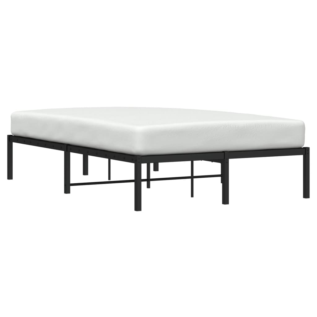 vidaXL Metal Bed Frame without Mattress Black 120x200 cm