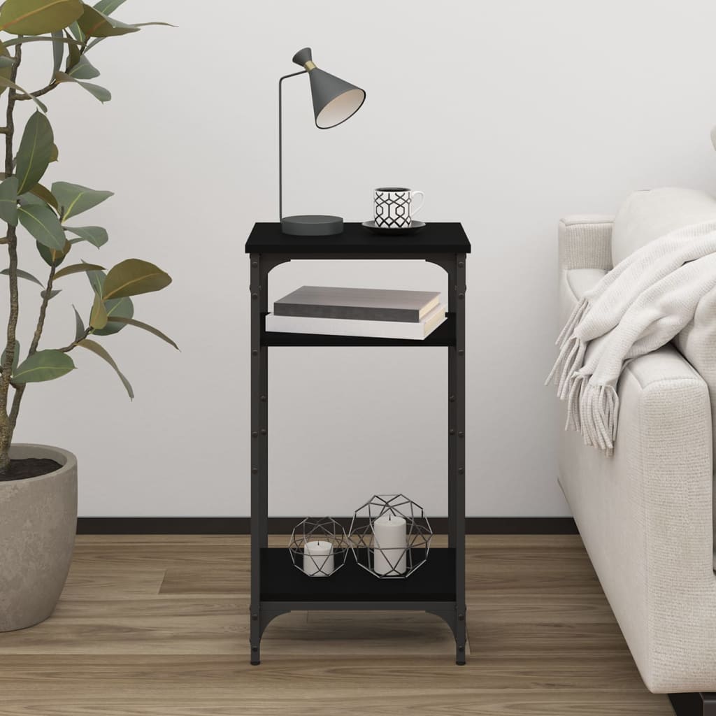 vidaXL Side Table Black 40x30x75 cm Engineered Wood