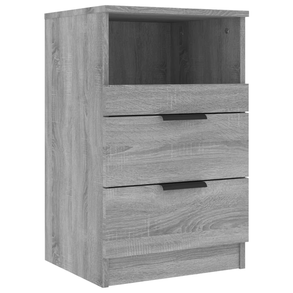 vidaXL Bedside Cabinets 2 pcs Grey Sonoma Engineered Wood