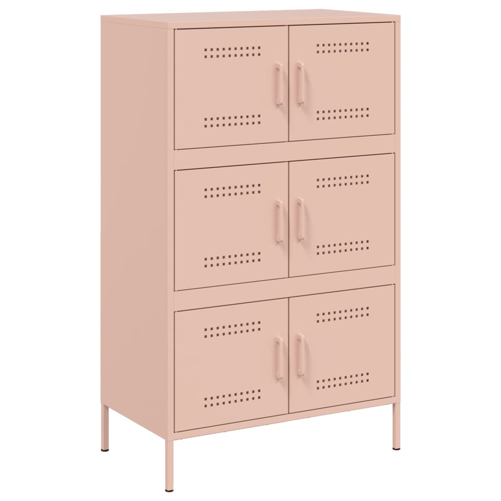 vidaXL Highboard Pink 68x39x113 cm Steel