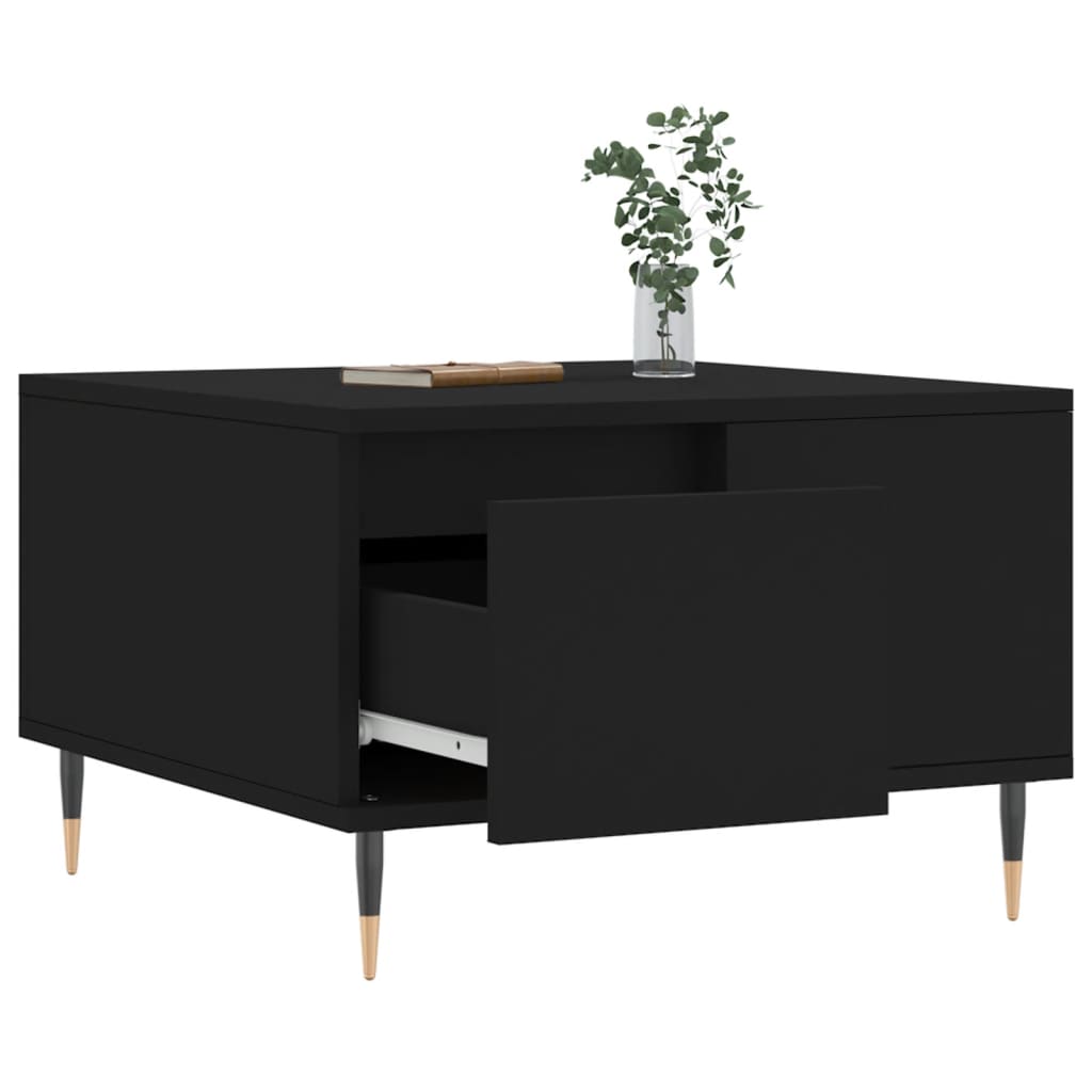 vidaXL Coffee Table Black 55x55x36.5 cm Engineered Wood