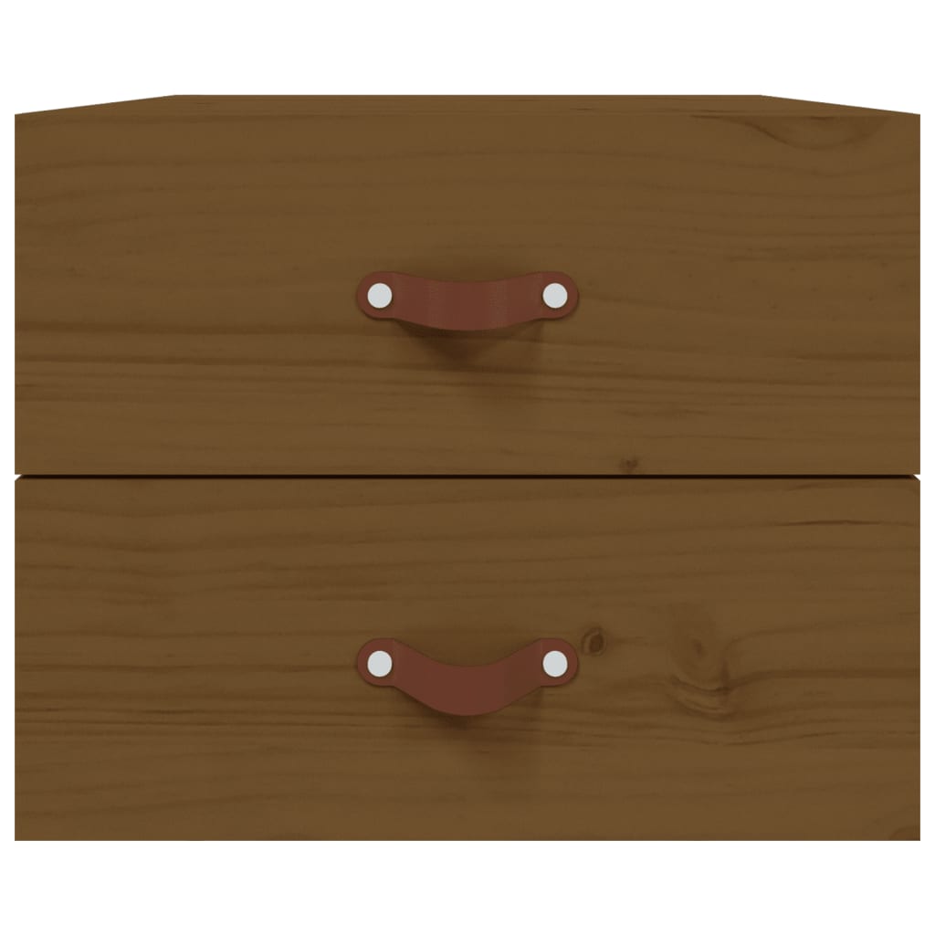 vidaXL Wall-mounted Bedside Cabinets 2 pcs Honey Brown 50x36x40 cm