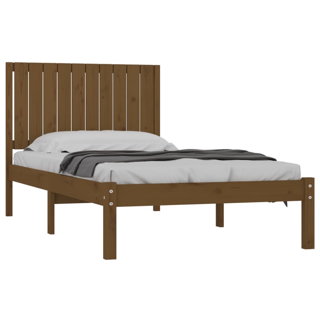 vidaXL Bed Frame without Mattress Honey Brown 100x200 cm Solid Wood Pine