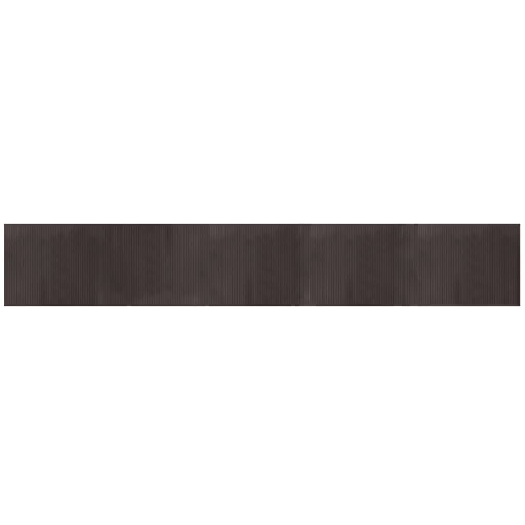 vidaXL Rug Rectangular Dark Brown 80x500 cm Bamboo